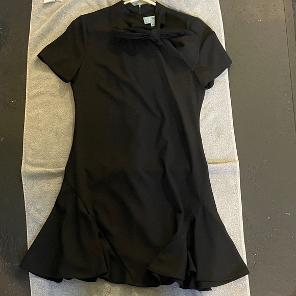CeCe Black Mini Dress with Bow Detail - Picture 1 of 2